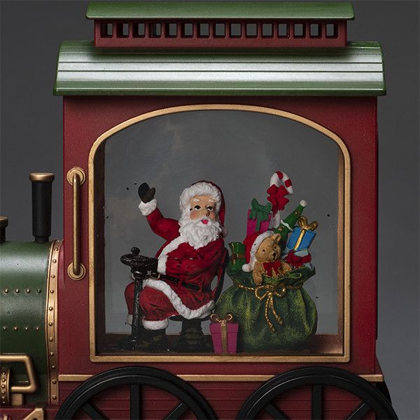 Sneeuwlantaarn | Trein met kerstman op batterijen | Warm wit | Konstsmide LKO00820 - 2