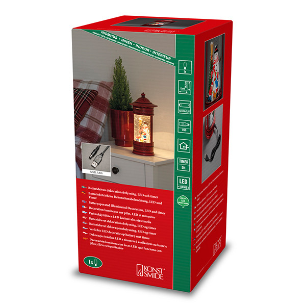 Sneeuwpop in mailbox op batterijen | 26.5 cm | Warm wit | Konstsmide LKO00819 - 4