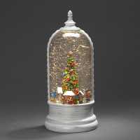 Sneeuwtafereel | Kerstmarkt op batterijen | 27.2 cm | Warm wit | Konstsmide LKO00815