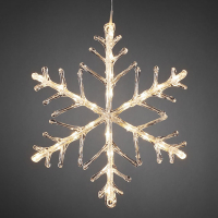 Sneeuwvlok met verlichting | Ø 40 cm | Warm wit | 24 lampjes | Konstsmide LKO00634