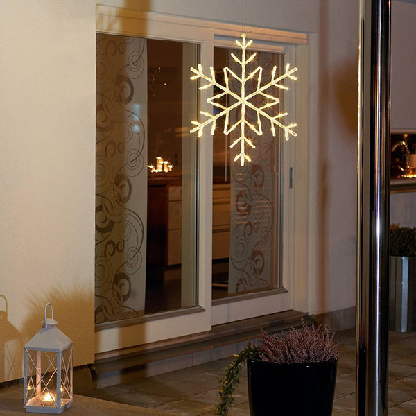 Sneeuwvlok met verlichting | Ø 40 cm | Warm wit | 24 lampjes | Konstsmide LKO00634 - 2