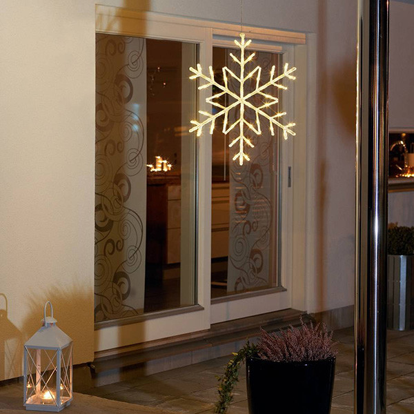 Konstsmide Sneeuwvlok met verlichting | 24 lampjes | Ø 40 cm | Konstsmide  LKO00634 - 2