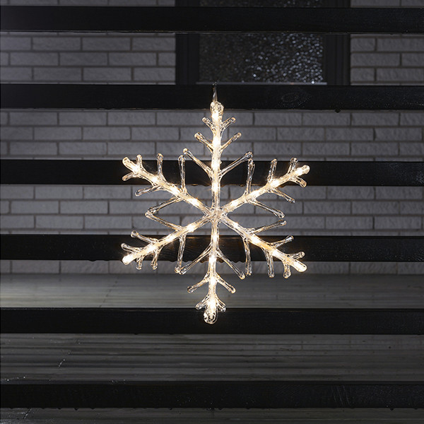 Sneeuwvlok met verlichting Ø 40 cm | 24 lampjes | Warm wit | Konstsmide LKO00308 - 3