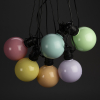 Konstsmide Solar lichtsnoer 14.5 meter | Globe | 10 bollen | Multicolor | Pastel | IP44 | Konstsmide  LKO00720 - 2