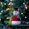 Staande sneeuwpop met kerstboom op batterijen | 35 cm | Multicolor | 9 lampjes | Konstsmide LKO00833 - 2