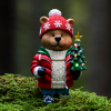 Staande teddybeer met kerstboom  op batterijen| 38 cm | Multicolor | 7 lampjes | Konstsmide LKO00832 - 2