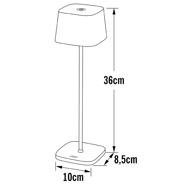 Konstsmide Tafellamp voor buiten | Capri | Wit | Warm wit | 2.2W | Konstsmide  LKO00609 - 6