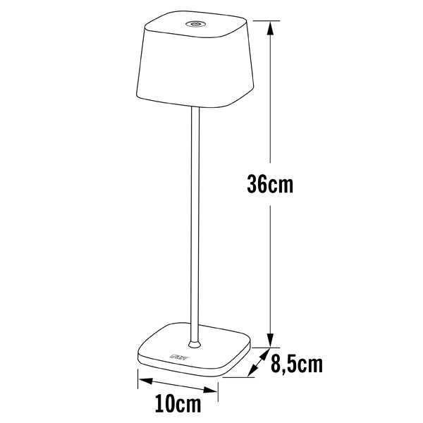 Konstsmide Tafellamp voor buiten | Capri | Zwart | Warm wit | 2.2W | Konstsmide  LKO00610 - 6