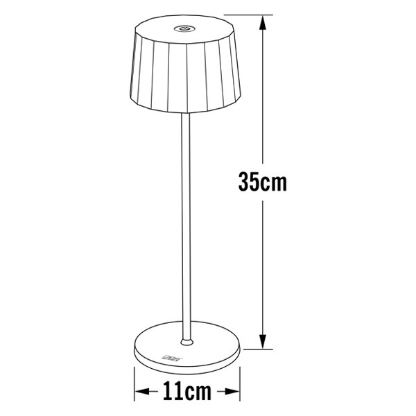 Konstsmide Tafellamp voor buiten | Positano | Zwart | Warm wit | 2.2W | Konstsmide  LKO00608 - 6