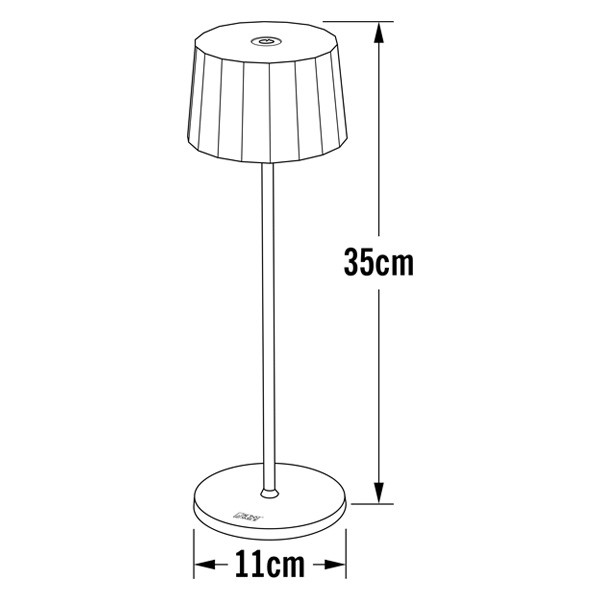 Konstsmide Tafellamp voor buiten | Positano | Zwart | Warm wit | 2.2W | Konstsmide  LKO00608 - 6
