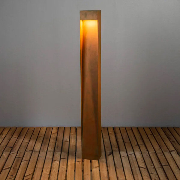 Konstsmide Tuinpaal | Vierkant | Rho | 100 cm | 2700K | IP54 | Roest | 10W | Konstsmide  LKO00759 - 1