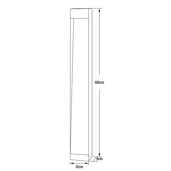 Konstsmide Tuinpaal | Vierkant | Rho | 100 cm | 2700K | IP54 | Roest | 10W | Konstsmide  LKO00759 - 4