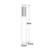 Konstsmide Tuinpaal E27 | Rond | Pistoia | 95 cm | IP54 | Roestbruin | Konstsmide  LKO00757 - 7
