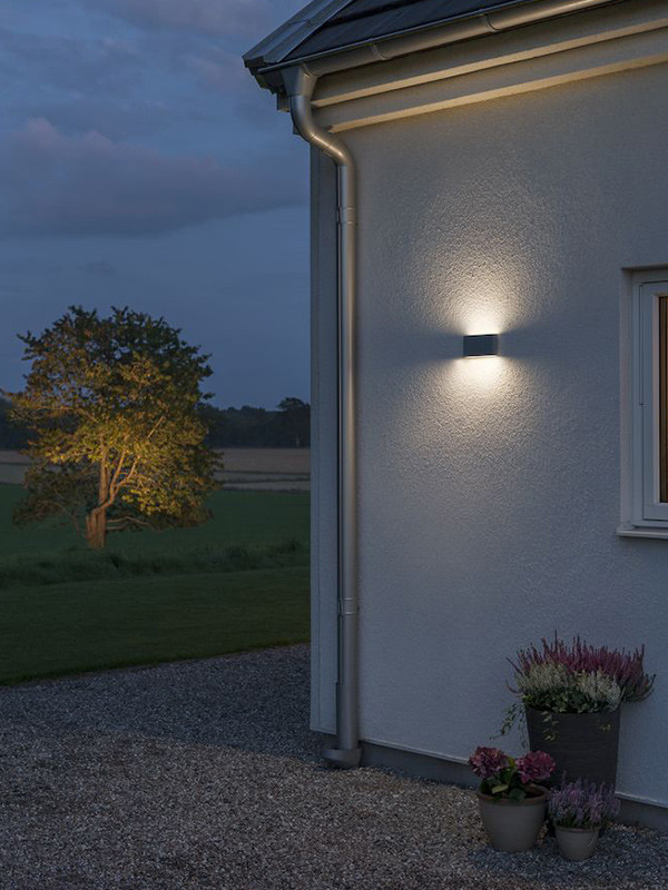 Konstsmide Wandlamp buiten | Up & Down | Chieri | 3000K | IP54 | 12W | Antraciet | Konstsmide  LKO00127 - 3