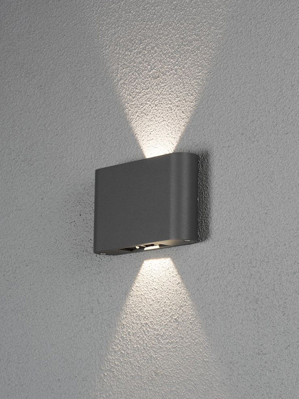 Konstsmide Wandlamp buiten | Up & Down | Chieri | 3000K | IP54 | 12W | Zwart | Konstsmide  LKO00125 - 2