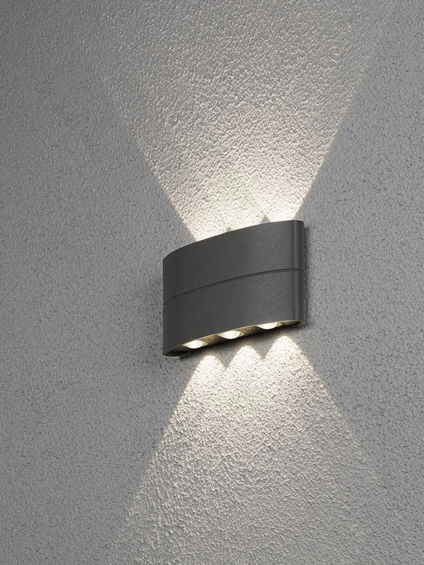 Konstsmide Wandlamp buiten | Up & Down | Chieri | 3000K | IP54 | 8W | Antraciet | Konstsmide  LKO00124 - 2