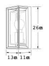 Konstsmide Wandlamp buiten E27 | Brindisi | IP54 | Zwart | Konstsmide  LKO00547 - 2