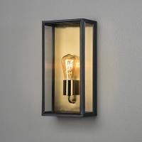 Konstsmide Wandlamp buiten E27 | Capri Large | IP44 | Zwart/Messing | Konstsmide  LKO00733