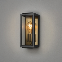 Konstsmide Wandlamp buiten E27 | Capri Small | IP44 | Zwart/Messing | Konstsmide  LKO00731