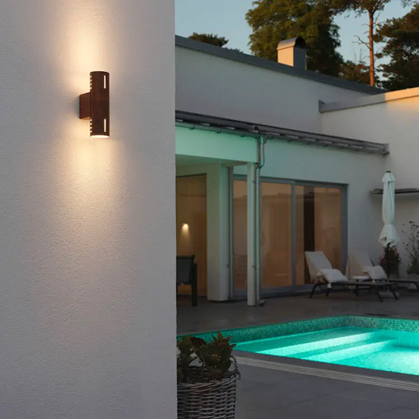 Konstsmide Wandlamp buiten E27 | Rond | Up & Down | Cuneo | IP54 | Roestbruin | Konstsmide  LKO00753 - 2
