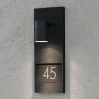 Konstsmide Wandlamp buiten met huisnummer | GU10 | Modena | IP44 | Zwart | Konstsmide  LKO00557