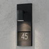 Wandlamp buiten met huisnummer | GU10 | Modena | IP44 | Zwart | Konstsmide