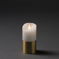 Konstsmide Waskaars met gouden band, 15.5cm, 7.5cm Ø, op batterij (Konstsmide)  LKO00520