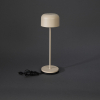 Konstsmide oplaadbare tafellamp | Lille | 2200-2700K | IP54 | 3.5W | Zandkleur  LKO00744 - 2