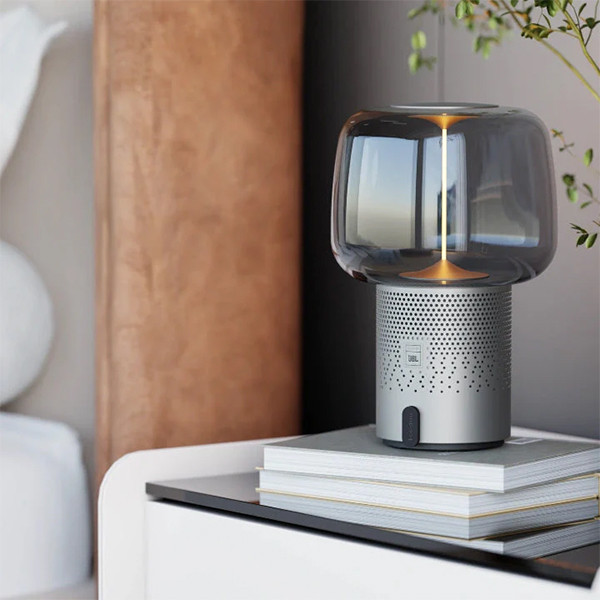 Kooduu Serena Play Portable speaker lamp | Powered by SOUND BY JBL | Frosted Silver LKO00941 - 4
