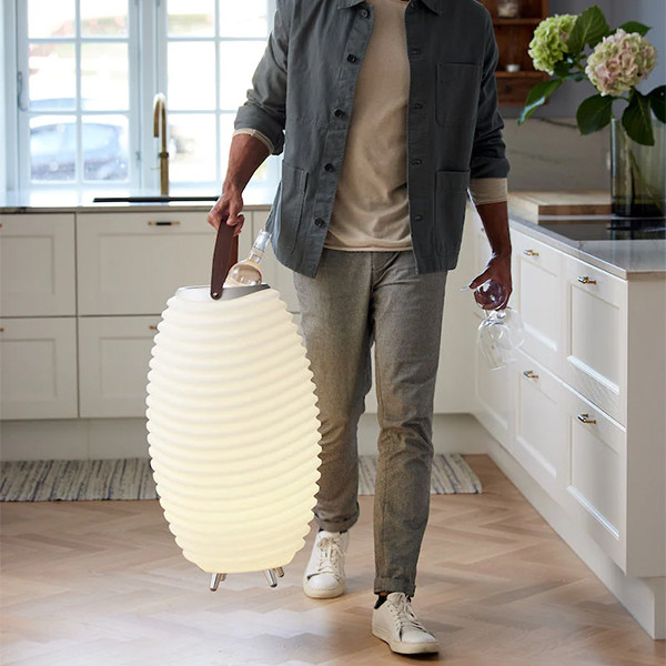 Kooduu Synergy 65 Wijnkoeler met Bluetooth speaker en LED lamp | 72 cm | Draagbaar & oplaadbaar | Wit LKO00923 - 2