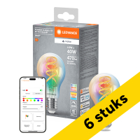 Aanbieding: 6x Ledvance Smart lamp E27 | Peer A60 | RGB + 2700-6500K | WiFi | 4.8W LOS02217