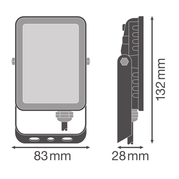 Ledvance Floodlight Essential 10W | 3000K | 750 lumen | IP65 | Zwart  LOS00615 - 4