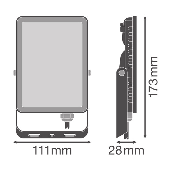 Ledvance Floodlight Essential 20W | 3000K | 1600 lumen | IP65 | Zwart  LOS00616 - 4