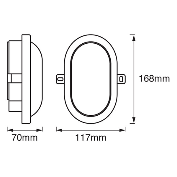 Ledvance LED Bulkhead lamp | 4000K | IP54 | Zwart | 6W  LOS00592 - 2