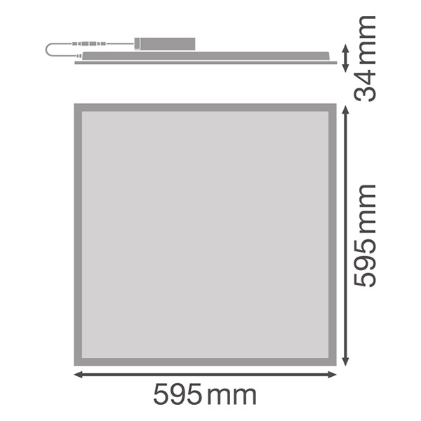 Ledvance LED paneel 60x60 cm | 4000K (840) | 3630 lumen | UGR25 | 33W LOS00629 - 2