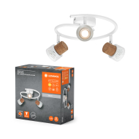 Ledvance Plafondspot | Cork | Rond | 2700K | Wit | 3x 3.4W  LOS01053