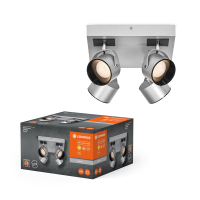 Ledvance Plafondspot | Jupiter | Vierkant | 2700K | Zilver | 22W  LOS01076