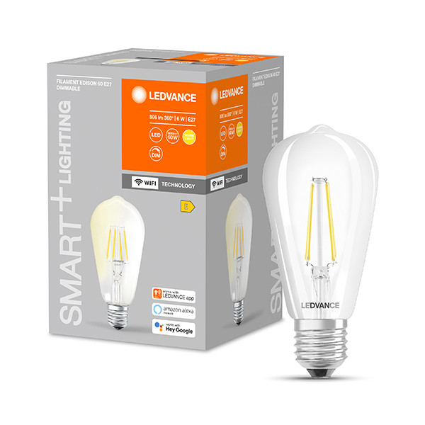 Ledvance SMART+ WiFi | E27 | Edison ST64 | 2700K | Helder | 806 lumen | 6W  LOS00393 - 1