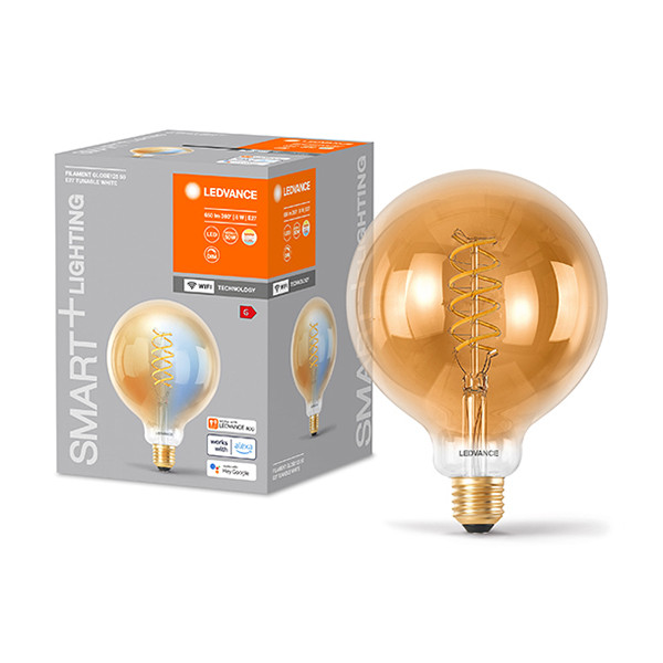 Ledvance SMART+ WiFi | E27 | Globe G125 | 2200-5000K | Goud | 650 lumen | 8W  LOS00420 - 1