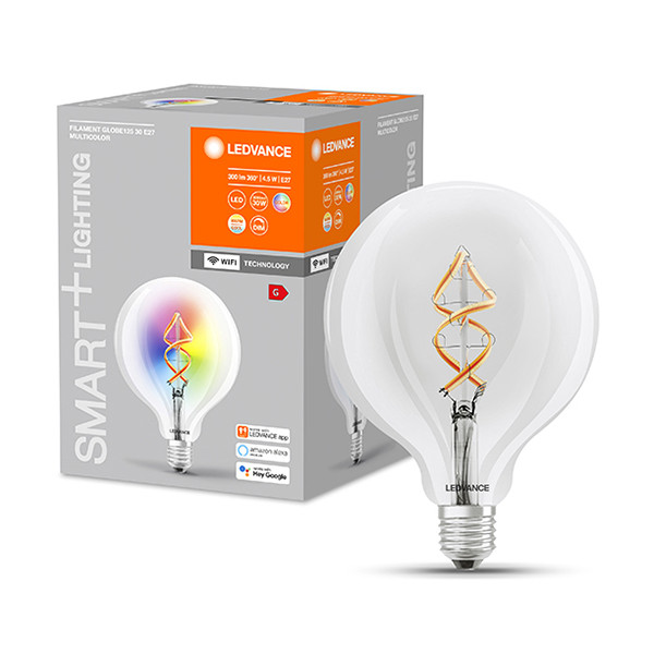 Ledvance SMART+ WiFi | E27 | Globe G125 | RGB + 2700K | Helder | 300 lumen | 4.5W  LOS00408 - 1