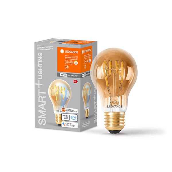 Ledvance SMART+ WiFi | E27 | Peer A60 | 2200-5500K | Goud | 470 lumen | 6W  LOS00414 - 1