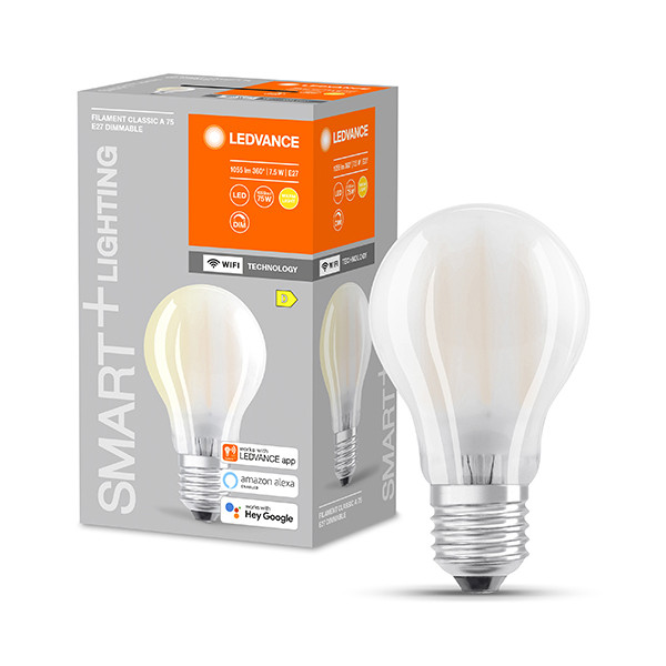 Ledvance SMART+ WiFi | E27 | Peer A60 | 2700K | Mat | 1055 lumen | 7.5W  LOS00398 - 1