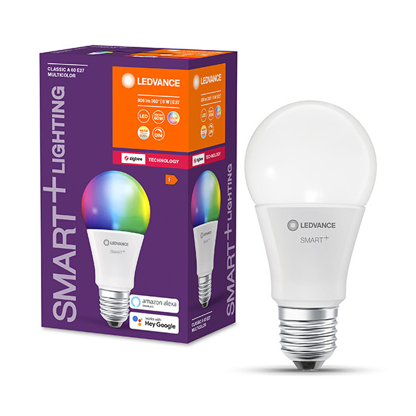 Ledvance SMART+ ZB | E27 | Peer A60 | RGB + 2700-6000K | Mat | 806 lumen | 9W  LOS00377 - 1