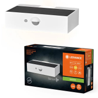 Ledvance Solar Wandlamp met beweging & schemersensor | Rechthoek | 3000K | IP65 | Wit | 3W LOS00732