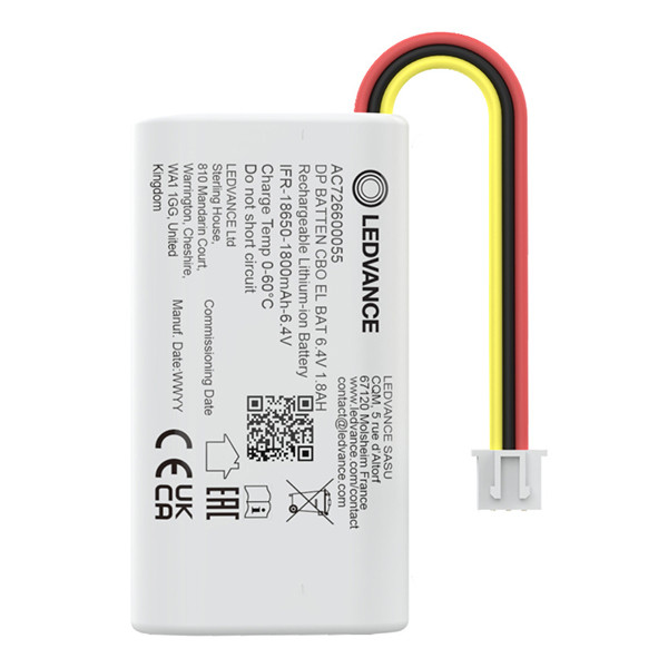 Ledvance vervangaccu | Voor Damp Proof/Batten/Linear Combo Emergency Kit | 6.4V 1.8Ah LOS02792 - 2