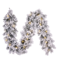Luca Lighting Guirlande 1.8 meter | Dinsmore | Besneeuwd | 25 lampjes | Black Box Trees  LBB00107