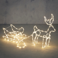 Kerst rendierslee | Warm wit | 140 lampjes | Luca Lighting LBB00194