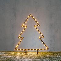 Kerstboom op tuinsteker | 72 cm | 86 lampjes | Warm wit | Luca Lighting LBB00199