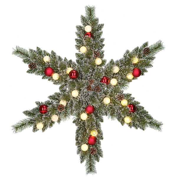 Luca Lighting Kerstkrans Ø 90 cm | Kaprun | 9 lampjes op batterij | Black Box Trees  LBB00056 - 1