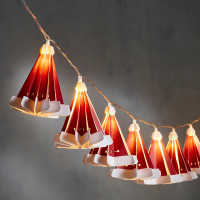 Luca Lighting Kerstsnoer kerstman | Warm wit | Rood | 10 lampjes op batterij | Luca Lighting  LBB00078